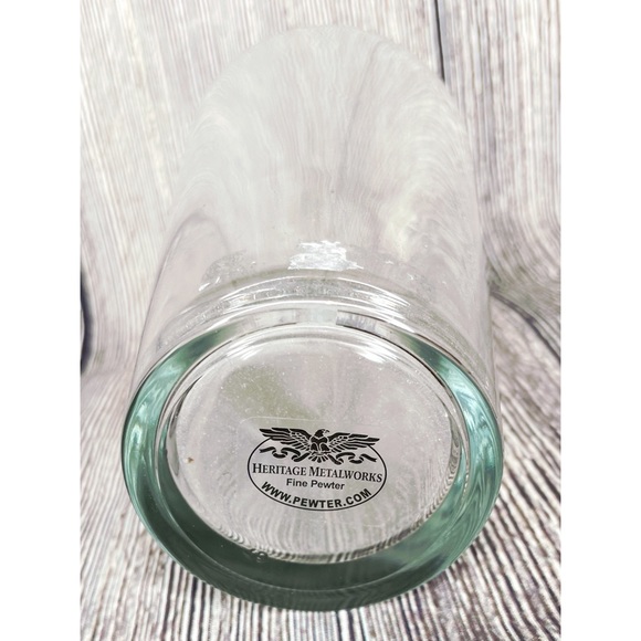 South Carolina State Moon Palmetto Drinking Pint Glass Heritage Pewter Medallion - Picture 7 of 7